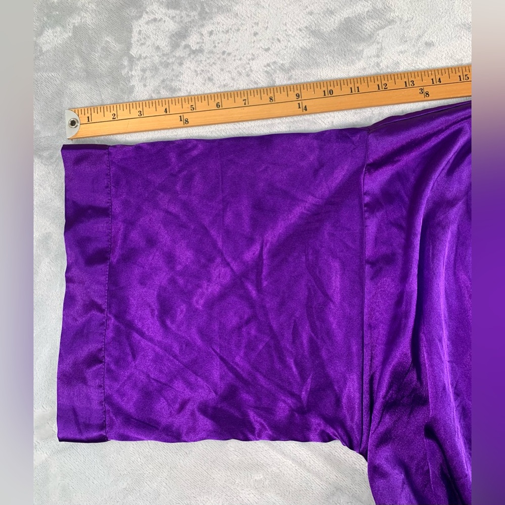 Victoria's Secret Vibrant Purple Satin Shirt - Picture 16 of 16
